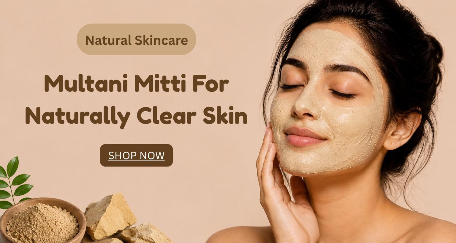 Pure Multani Mitti For Naturally Clear Skin-compressed